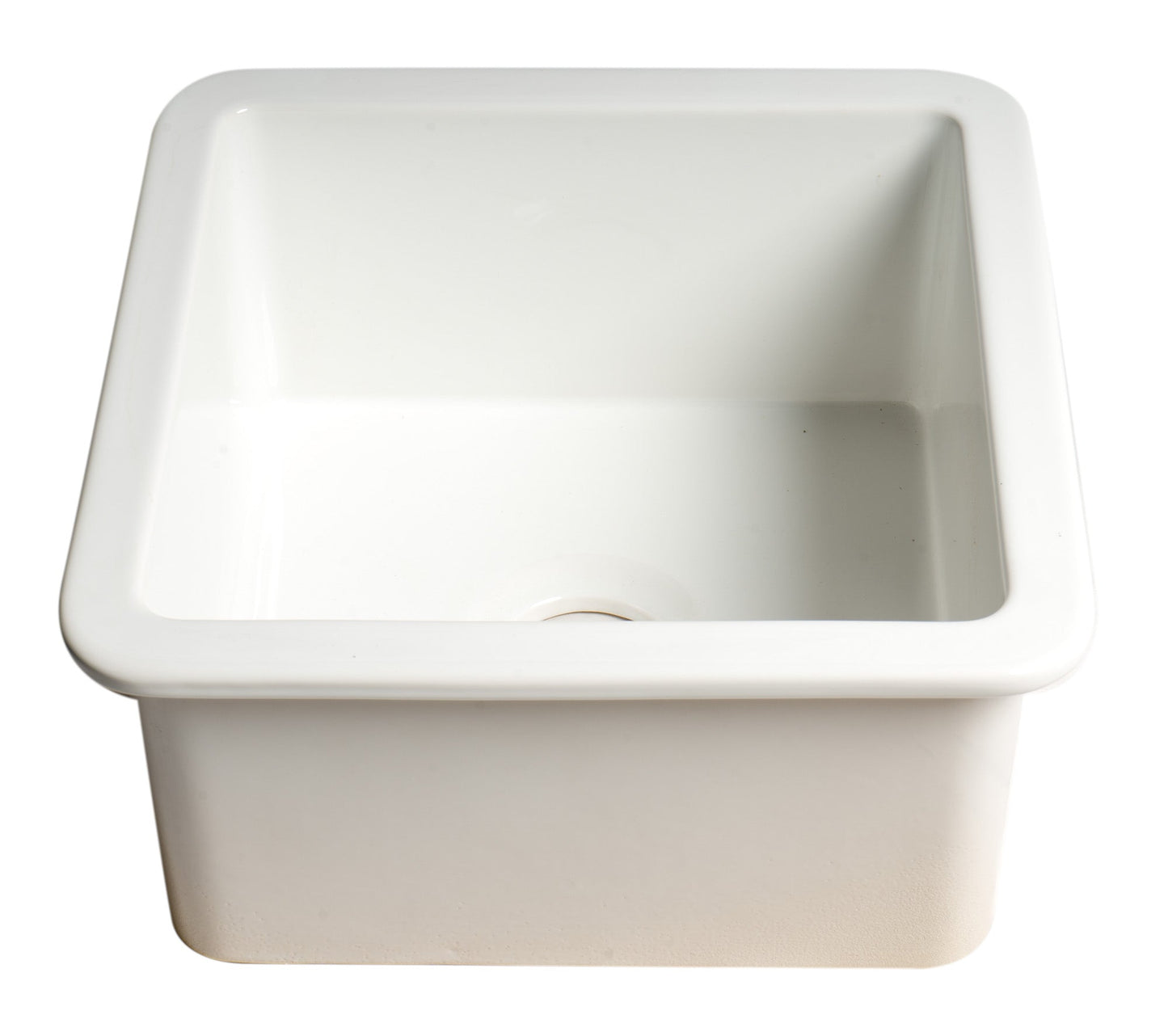 ALFI brand ABF1818S Square 18" x 18" Undermount / Drop In Fireclay Prep Sink