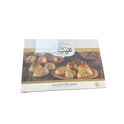 Nafeeseh 12-Count Assorted Ma’amoul Cookies – Traditional Middle Eastern Treats with Various Fillings