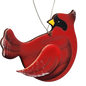 Wooden Cardinal Ornament - In flight Looking Back Left