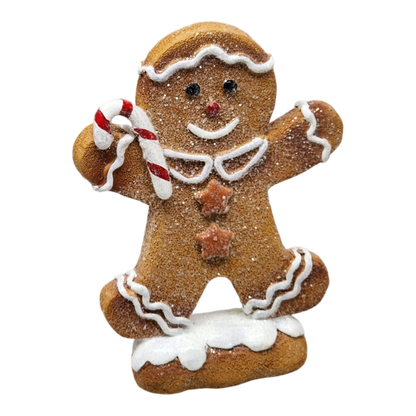 Gingerbread Cookie Figurine - Candy Cane Boy