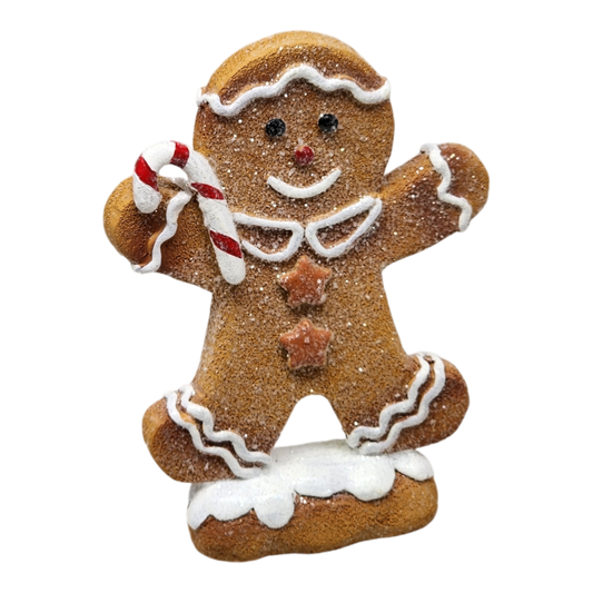 Gingerbread Cookie Figurine - Candy Cane Boy