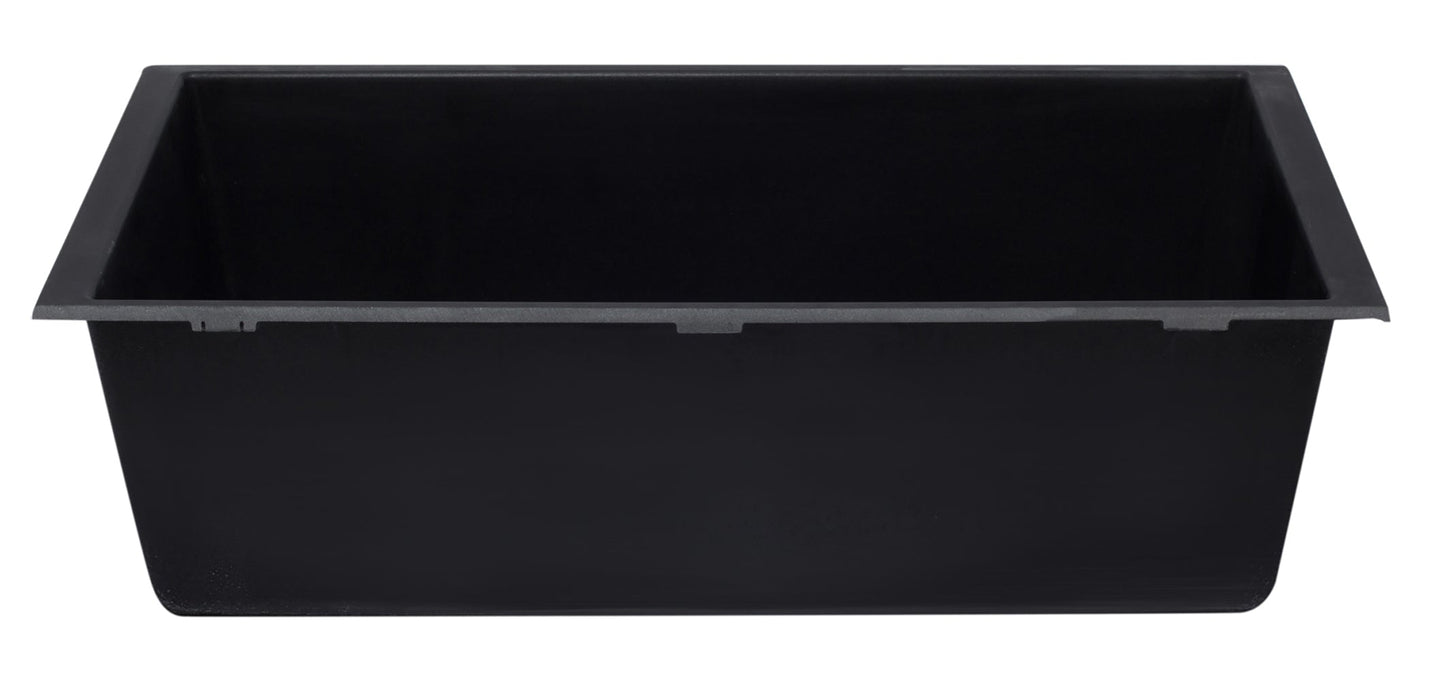 ALFI brand AB3322UM 33" Single Bowl Undermount Granite Composite Kitchen Sink