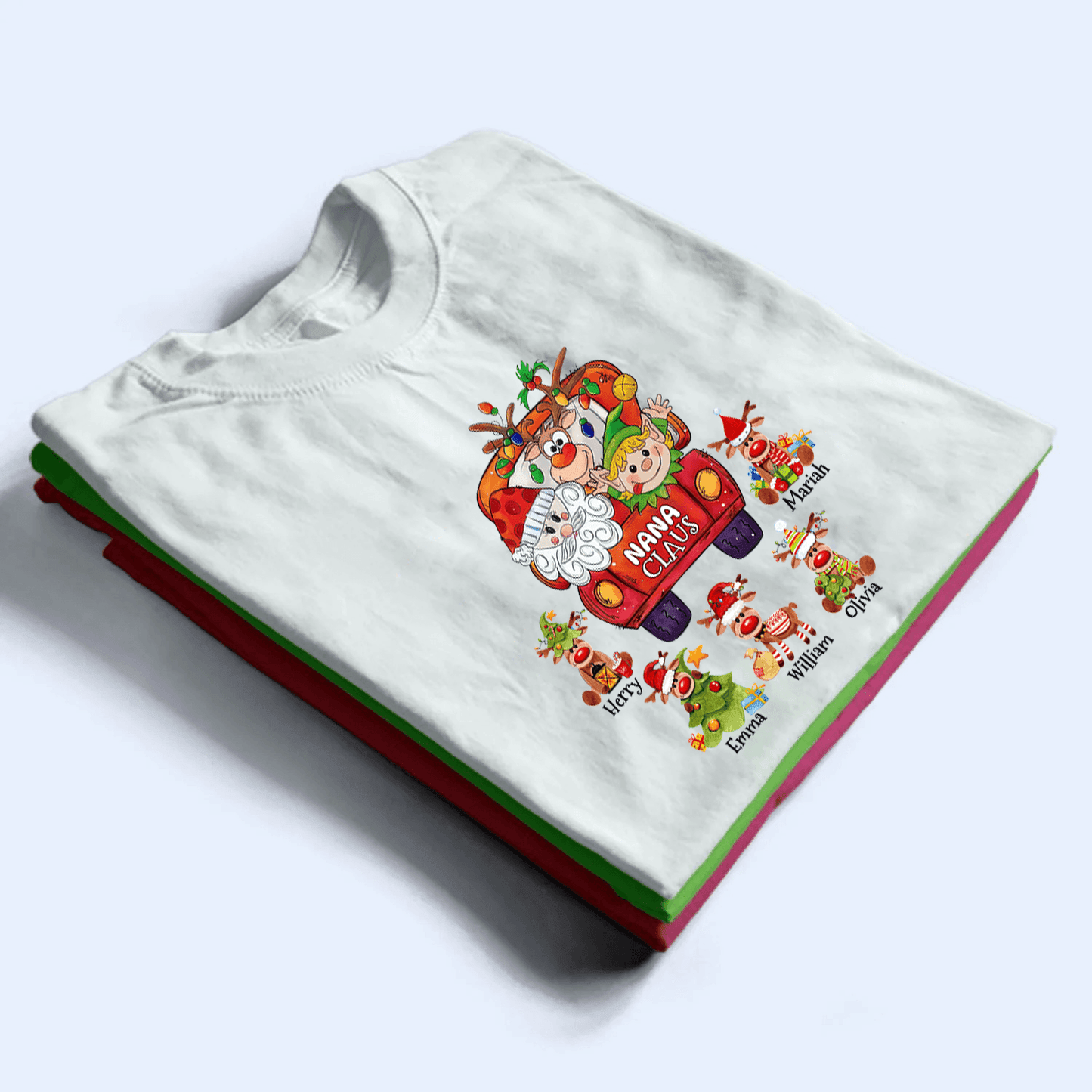 Nana Claus - Personalized Custom T Shirt - Birthday, Loving, Funny Gift for Grandma/Nana/Mimi, Mom, Wife, Grandparent
