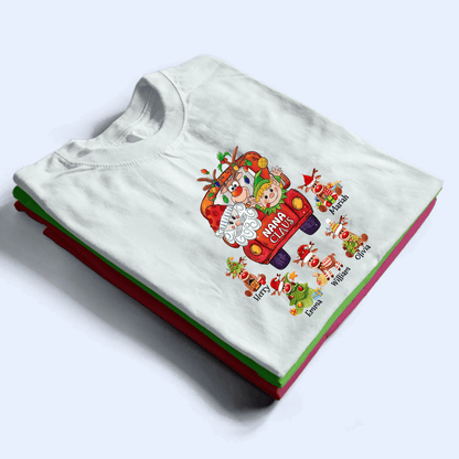 Nana Claus - Personalized Custom T Shirt - Birthday, Loving, Funny Gift for Grandma/Nana/Mimi, Mom, Wife, Grandparent