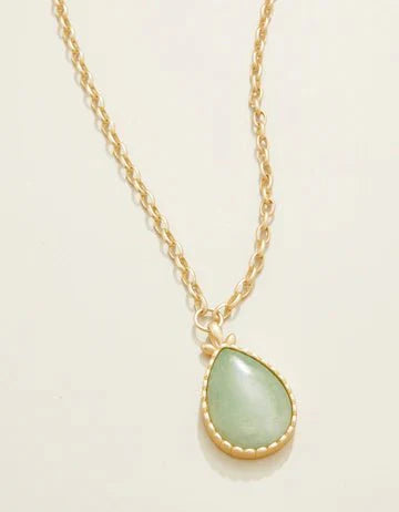 Nara Teardrop Necklace 18" Seafoam