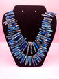 Natural Azurite Malachite Statement Necklace – 13"