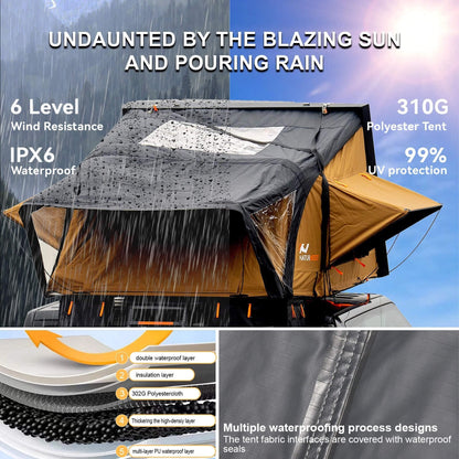 Naturnest Sirius 3 Premium 2XL 3-Person Clamshell Roof Top Tent (SAK62917)