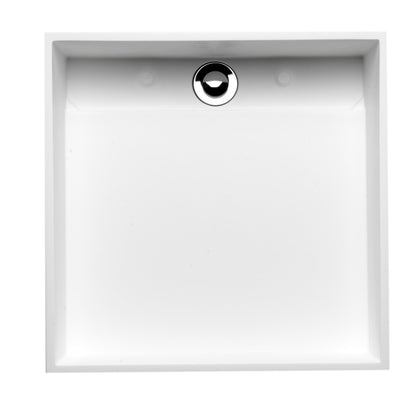 ALFI brand  ABRS14S 14" Square White Matte Solid Surface Resin Sink