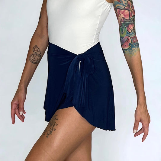 Navy Blue Ballet Wrap Skirt - Demi