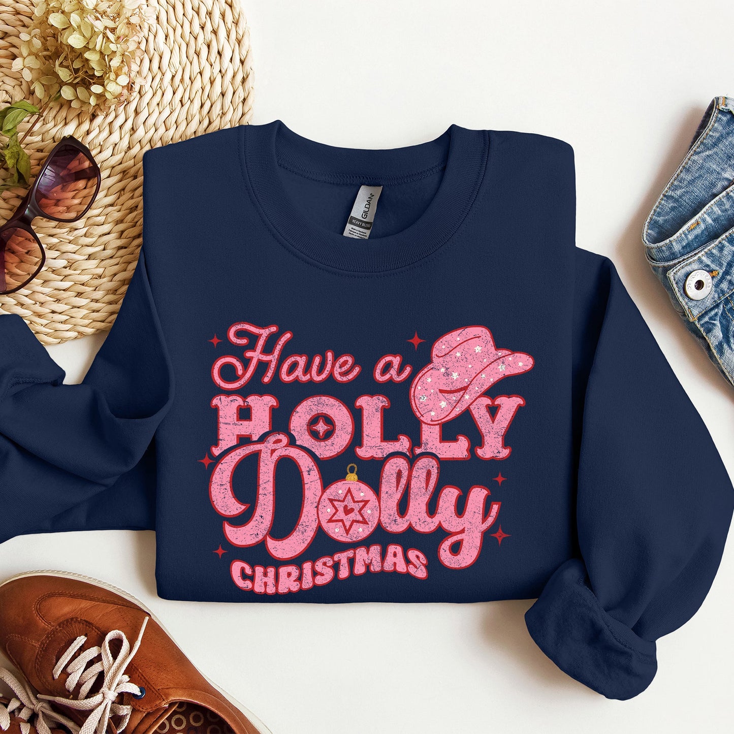 Holly Dolly Christmas, Country Music, Christmas Sweatshirt