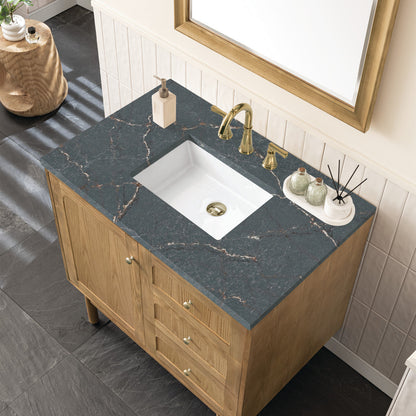 Laurent 36" Single Vanity Cabinet, Light Natural Oak