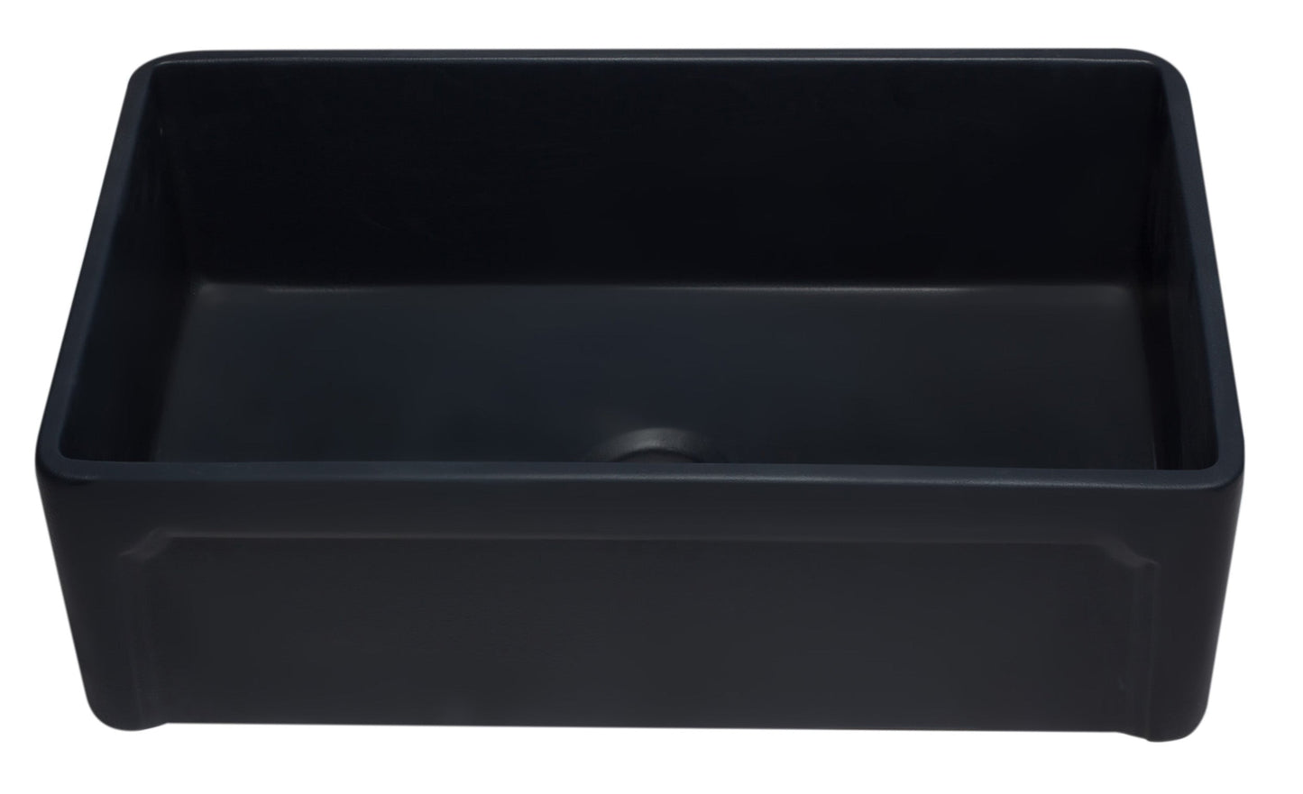 ALFI brand AB3320SB 33 inch Black Reversible Single Fireclay Farmhouse Kitchen Sink