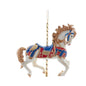 Regal White Carousel Horse Ornament