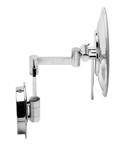 ALFI brand ABM9WLED Wall Mount Round 9" 5x Magnifying Cosmetic Mirror with Light
