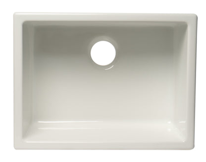 ALFI brand AB2418UD 24" x 18" Fireclay Undermount / Drop In Fireclay Kitchen Sink