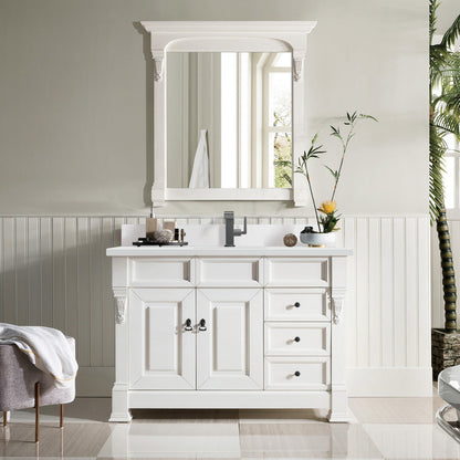 Brookfield 48" Single Vanity Cabinet, Bright White