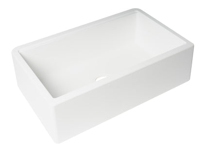 ALFI brand AB33FARM 33" Granite Composite Single Bowl Drop In Farm Sink with Accessories