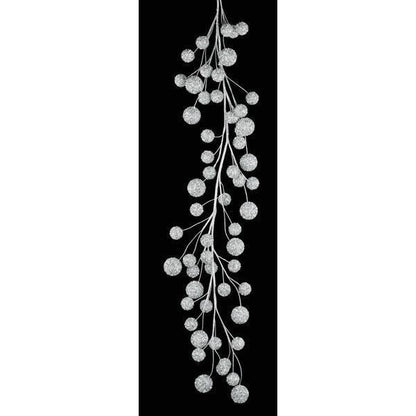 Silver Glitter Foil Ball Garland