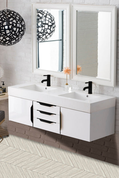 Columbia 59" Double Wall Mount Vanity Cabinet