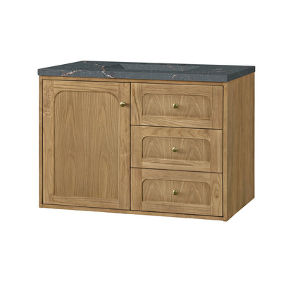 Laurent 36" Single Vanity Cabinet, Light Natural Oak