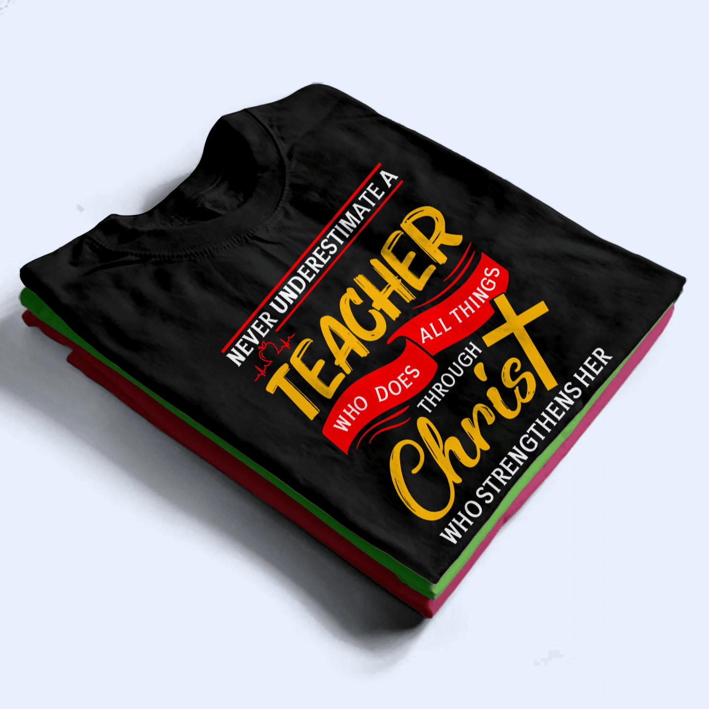 Never Underestimate A Teacher - Personalized Custom T Shirt - Birthday, Loving, Funny Gift for Teacher, Kindergarten, Preschool, Pre K, Paraprofessional