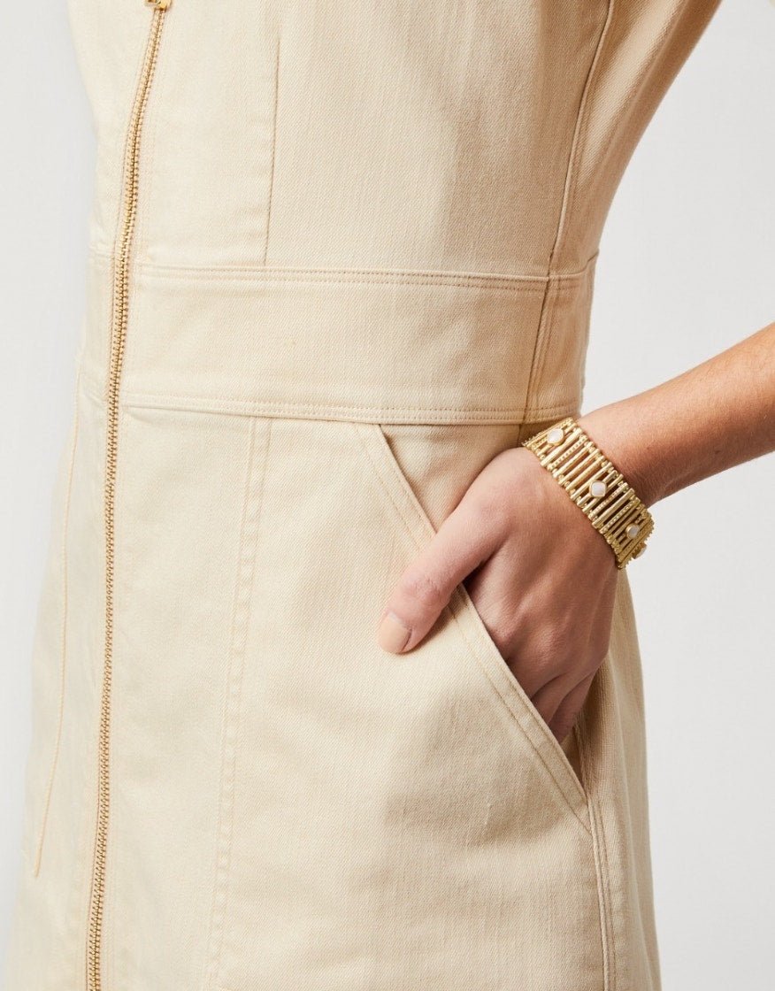 Nevie Denim Dress - Wheat