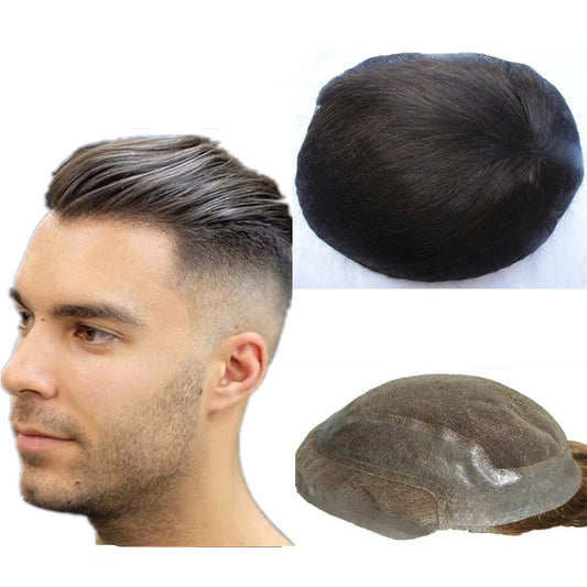 New! Hollywood Toupee for men 100% Human Hair