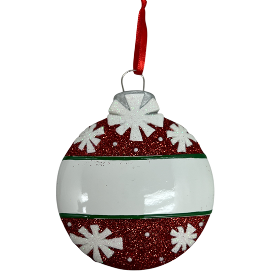 Festive Snowflake Christmas Ball Ornament