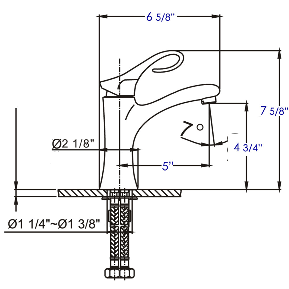 ALFI brand AB1295 Single Lever Bathroom Faucet