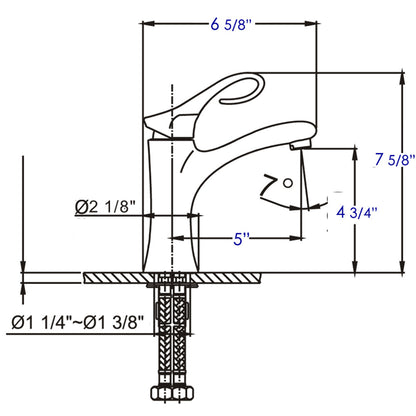 ALFI brand AB1295 Single Lever Bathroom Faucet