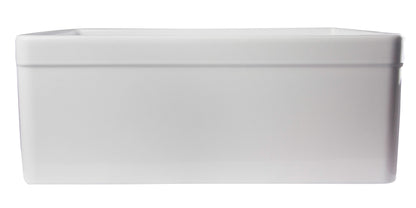ALFI brand AB506 AB506-W White 26" Decorative Lip Apron Single Bowl Fireclay Farmhouse Kitchen Sink