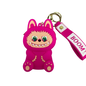Silicone Labubu Coin Purse Key Chain Pendant (Funky Pink Edition)