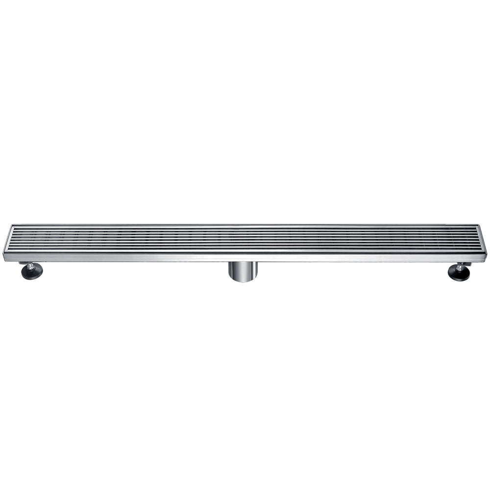 ALFI brand  ABLD32D 32" Modern Stainless Steel Linear Shower Drain with Groove Lines