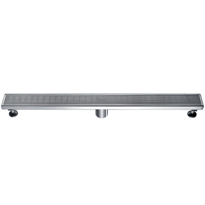 ALFI brand  ABLD32D 32" Modern Stainless Steel Linear Shower Drain with Groove Lines