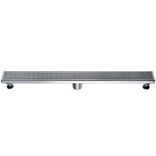 ALFI brand  ABLD32D 32" Modern Stainless Steel Linear Shower Drain with Groove Lines
