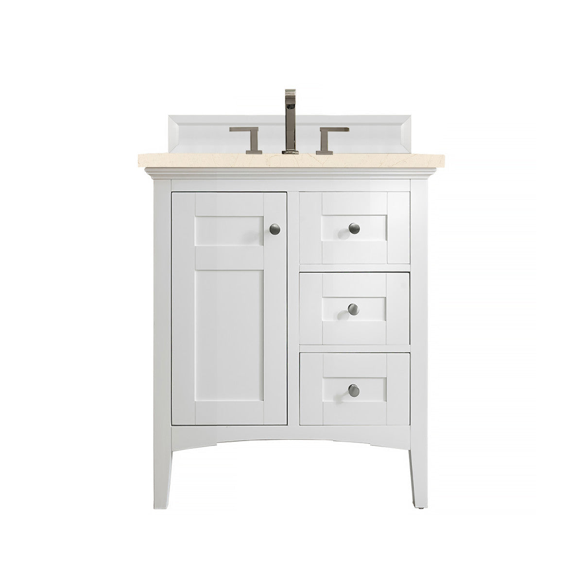 Palisades 30" Single Vanity Cabinet, Bright White