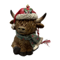 Cheerful Charlie Highland Cow Christmas Ornament