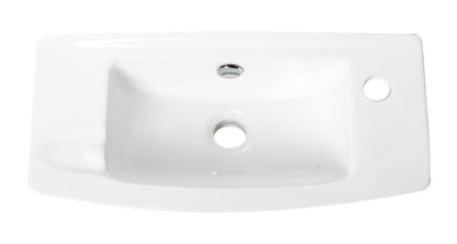 ALFI brand  ABC115 White 20" Small Wall Mounted Ceramic Sink with Faucet Hole
