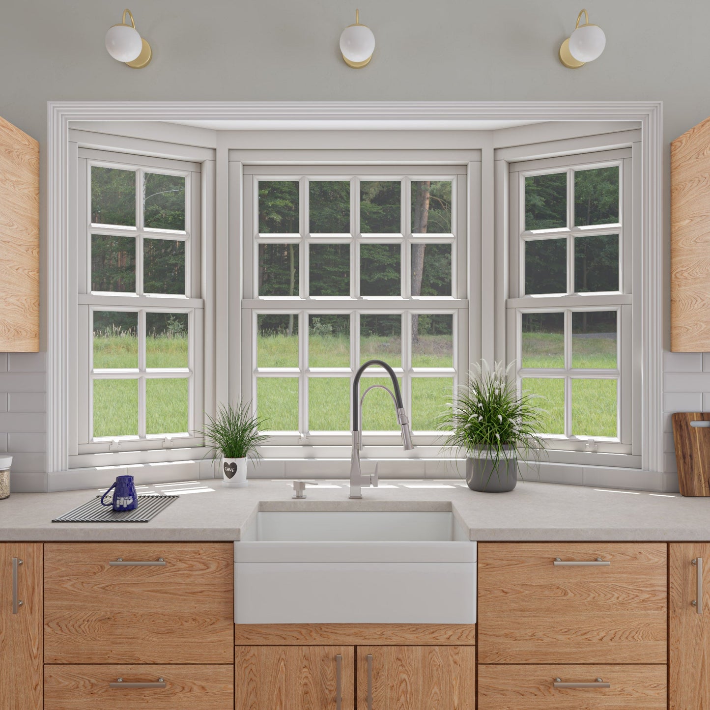 ALFI brand AB511 AB511-W White 30" Decorative Lip Apron Single Bowl Fireclay Farmhouse Kitchen Sink