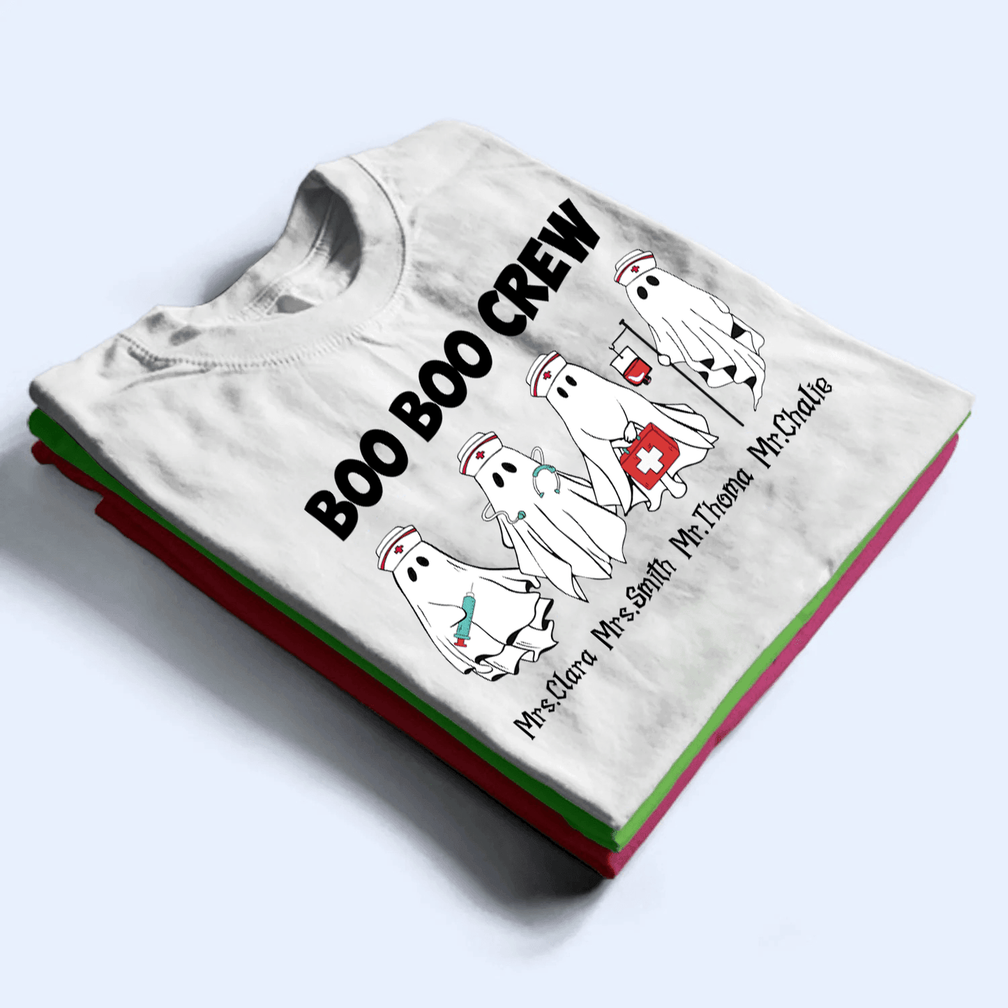 Night Shift Squad Halloween Shirt - Personalized Custom T Shirt - Birthday, Loving, Funny Gift for Nurse, CNA, Healthcare, Registered RN