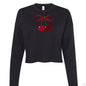 Customizable: Coquette Cherry Cropped Fleece Crew