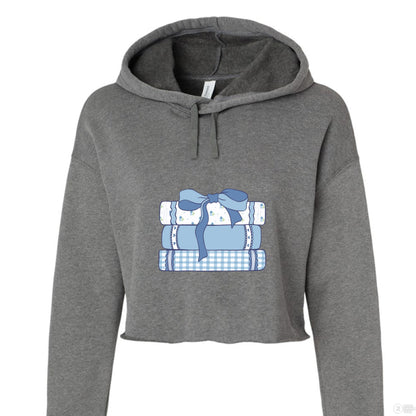 Customizable: Girly Book Club Cropped Fleece Hoodie
