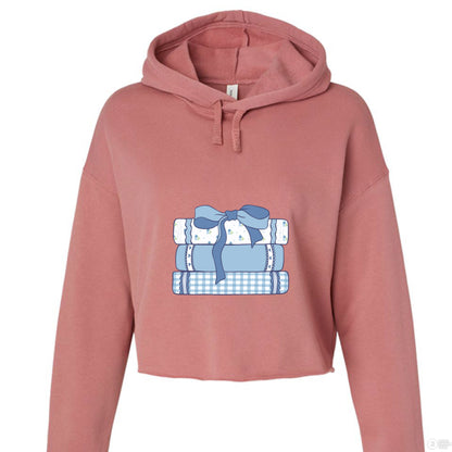 Customizable: Girly Book Club Cropped Fleece Hoodie