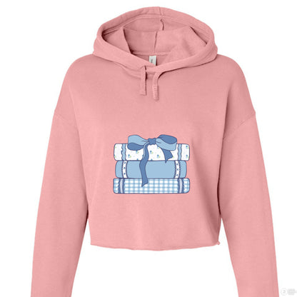 Customizable: Girly Book Club Cropped Fleece Hoodie