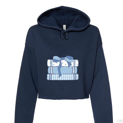 Customizable: Girly Book Club Cropped Fleece Hoodie