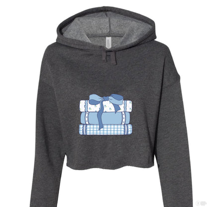 Customizable: Girly Book Club Cropped Fleece Hoodie
