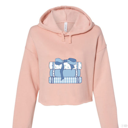 Customizable: Girly Book Club Cropped Fleece Hoodie