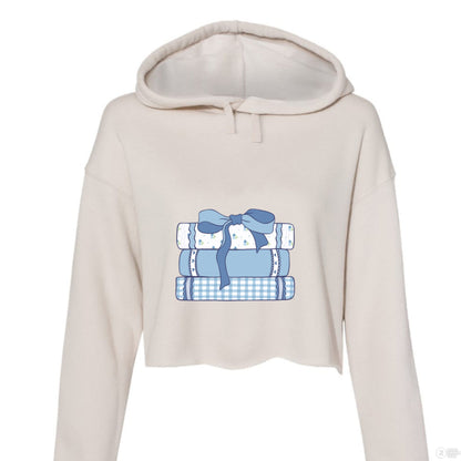 Customizable: Girly Book Club Cropped Fleece Hoodie