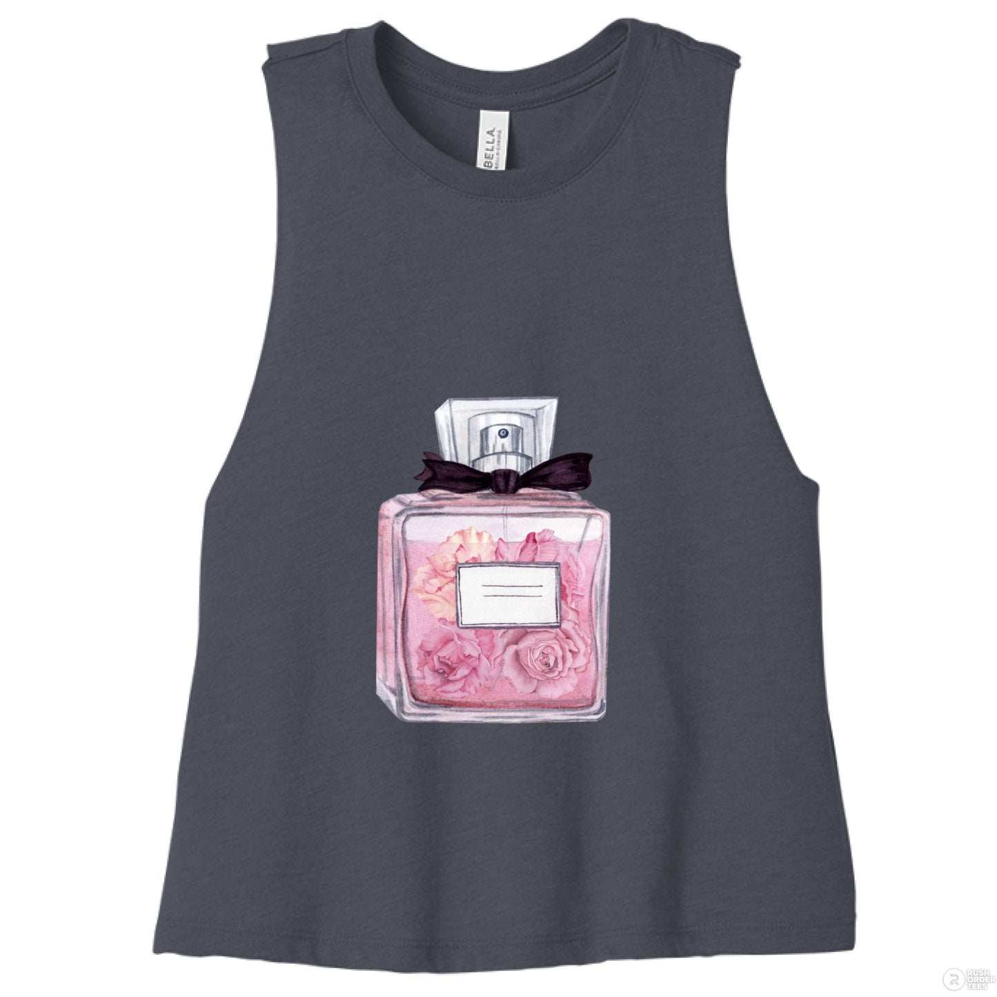 Customizable: Floral Perfume Vibes Racerback Cropped Tank