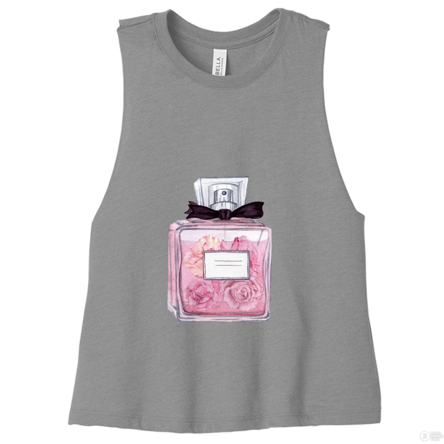 Customizable: Floral Perfume Vibes Racerback Cropped Tank